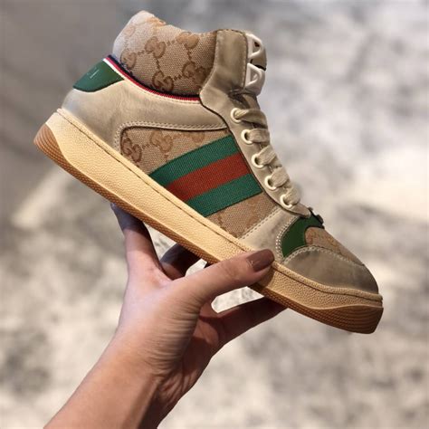 gucci screener high top sneakers|gucci screener sneakers review.